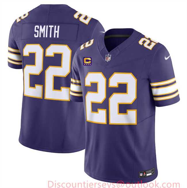 Men & Women & Youth Minnesota Vikings #22 Harrison Smith Purple 2024 F.U.S.E. Throwback With 4-Star C Patch Vapor Untouchable Limited Stitched Jersey->minnesota vikings->NFL Jersey
